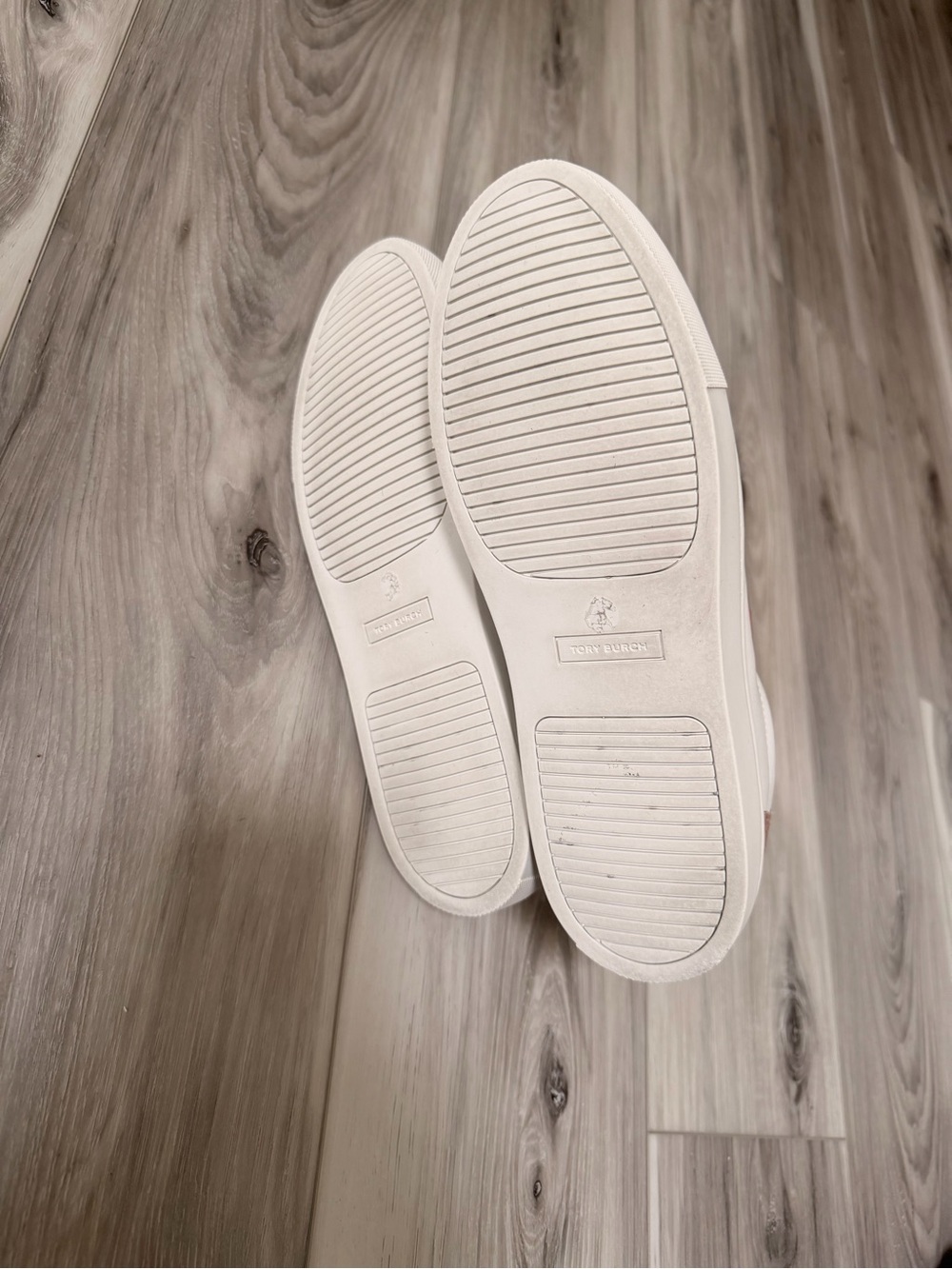 Tory Burch Leather Sneakers White Pink Suede Size 9 - Picture 12 of 12